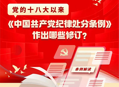 黨的十八大以來(lái),，《中國(guó)共產(chǎn)黨紀(jì)律處分條例》作出哪些修訂,？